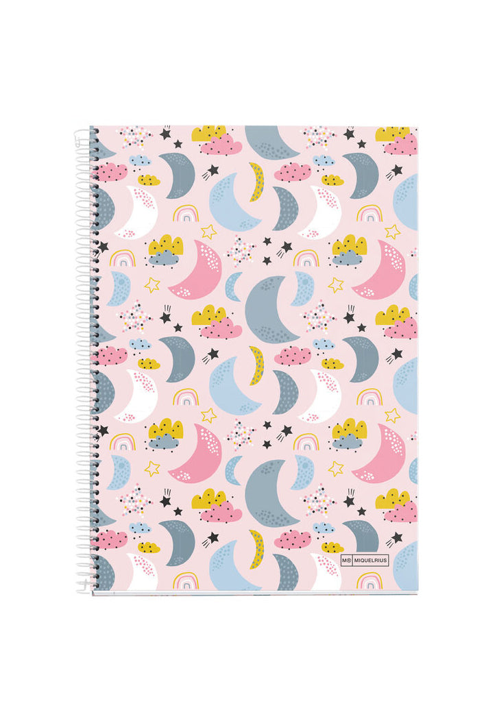 دفتر 80 صفحة 70 جرام MIQUELRIUS MR SCHOOL SPIRAL 70G 80SHT 4MM SQUARE NOTEBOOK 215X315MM-SWEET DREAMS