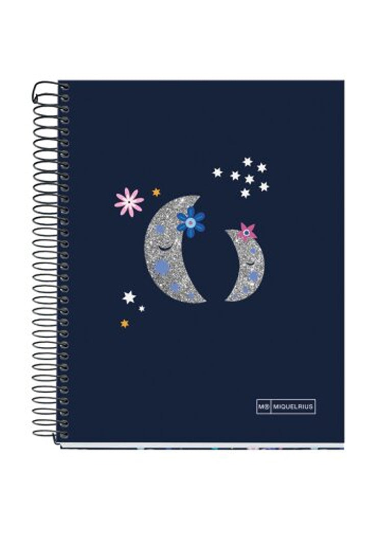 دفتر 140 صفحة 70 جرام MIQUELRIUS MR-4 HARD COVER SPIRAL A5 70G 140SHT 1LINE NOTEBOOK-NIGHT GARDEN