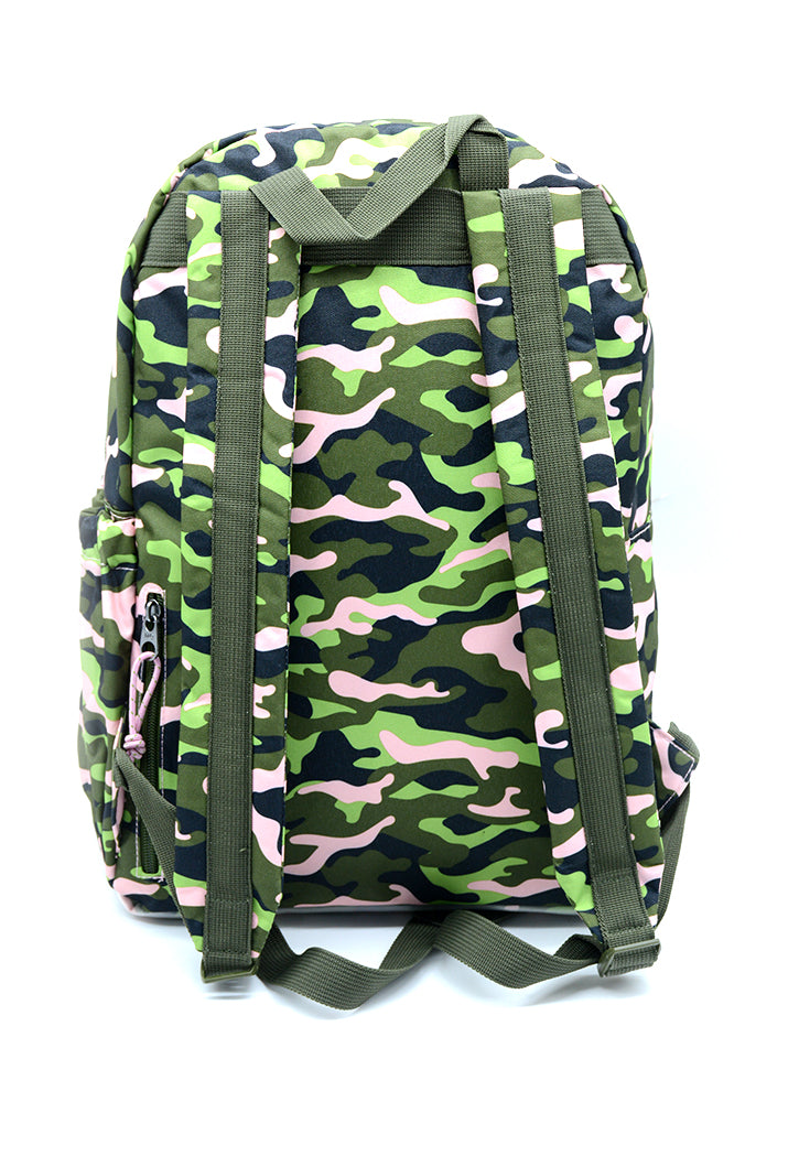 حقيبة ظهر مدرسية مقاس 17 MIQUELRIUS MR BACKPACK W/2 COMPARTMENT 17" PINK JUNGLE M
