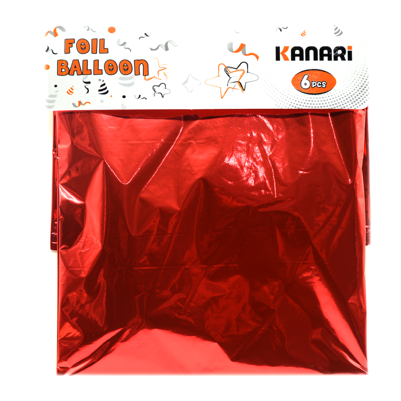 KANARI VALENTINE FOIL BALLOON W/LATEX ASSTD 6PCS