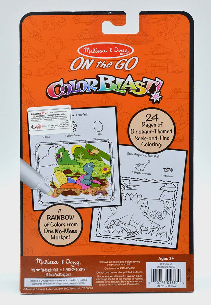 Melissa & Doug On The Go ColorBlast- Dinosaurs No Mess Coloring Pad