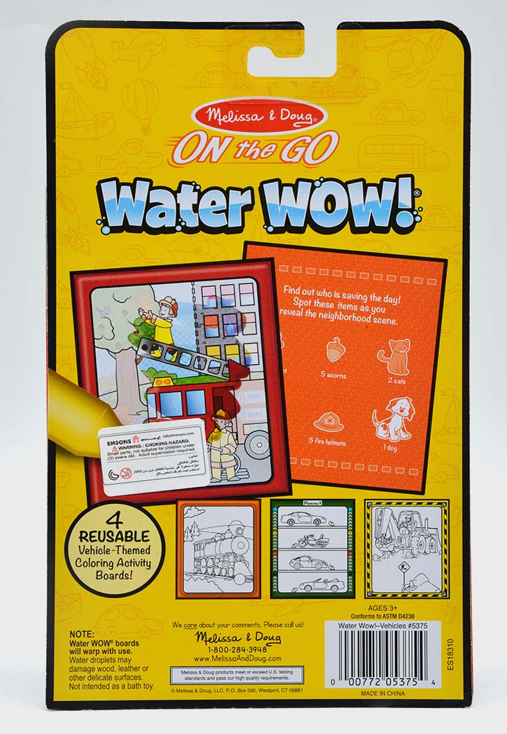Melissa & Doug On The Go Water Wow - Vehicle Water Reveal Pad