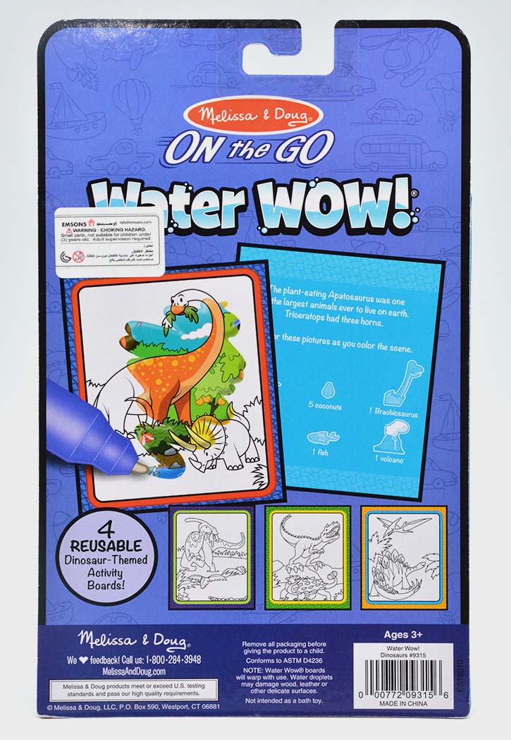 Melissa & Doug Water Wow - Dinosaurs Water-Reveal Pad