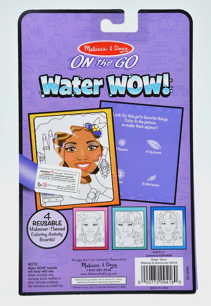 Melissa & Doug Water Wow - Makeup & Manicures Water Reveal Pad