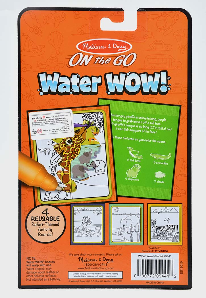 Melissa & Doug Water Wow - Safari Water Reveal Pad