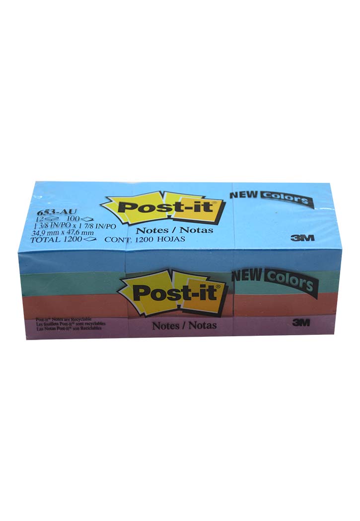 Post It - Sticky Notes Ultra 4 Colors 12 Pads 7/8"