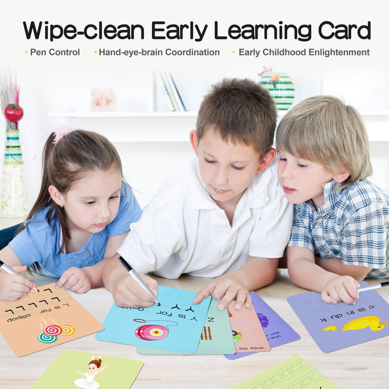 PANDA JUNIORS WIPE-CLEAN EARLY LEARNING CARDS-A B C