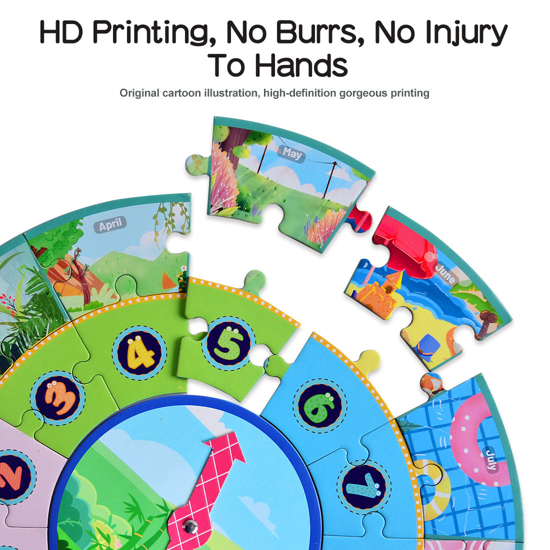 PANDA JUNIORS MY ROUND PUZZLE-CHANGES OF NATURE 25PCS