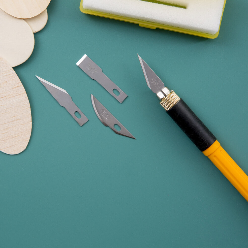 Olfa - Comfort Grip Art Knife Cutter + 3 Blades