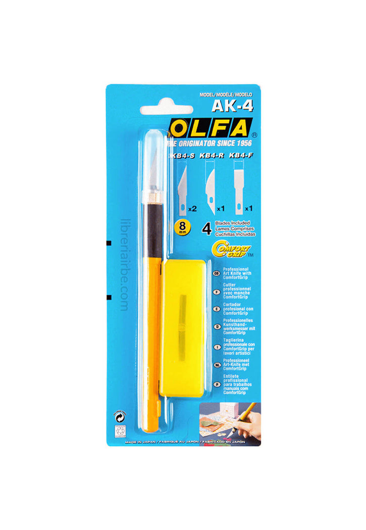 Olfa - Comfort Grip Art Knife Cutter + 3 Blades