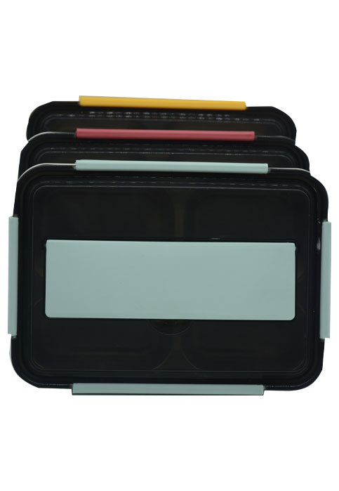 صندق طعام STAINLESS STEEL LUNCH BOX 4DIVISION W/SPOON 1000ML ASSTD