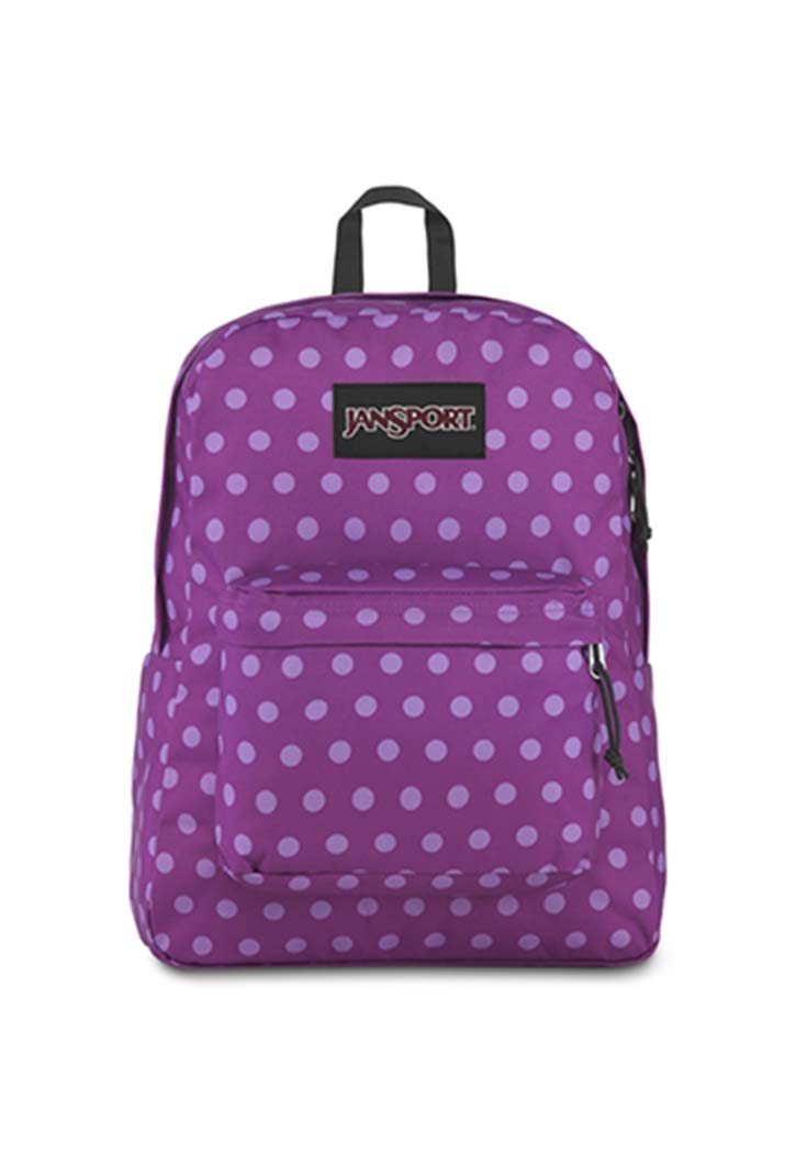 Student Backpack 17' Purple Plum Polka Dot