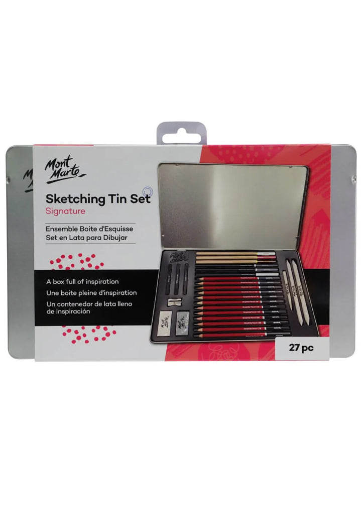 MONT MARTE SIGNATURE SKETCHING TIN SET 27PCS