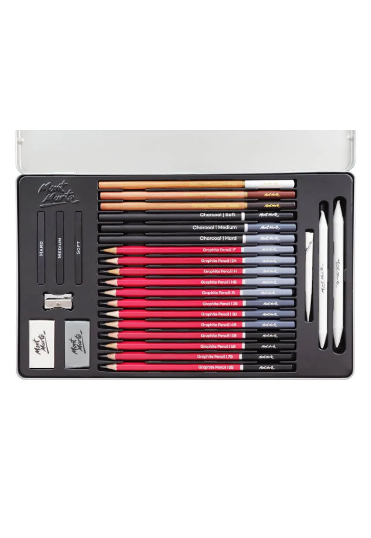 MONT MARTE SIGNATURE SKETCHING TIN SET 27PCS