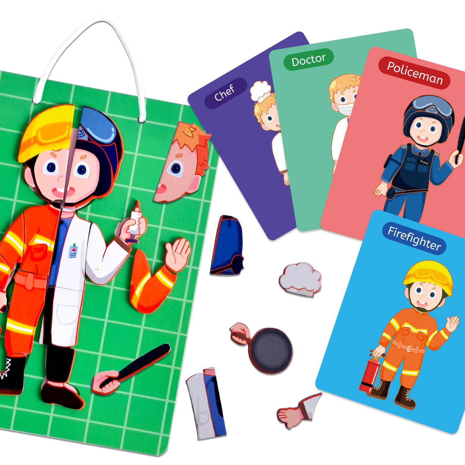 PANDA JUNIORS MAGNETIC PUZZLE GAME-DIFFERENT UNIFORMS 50PCS