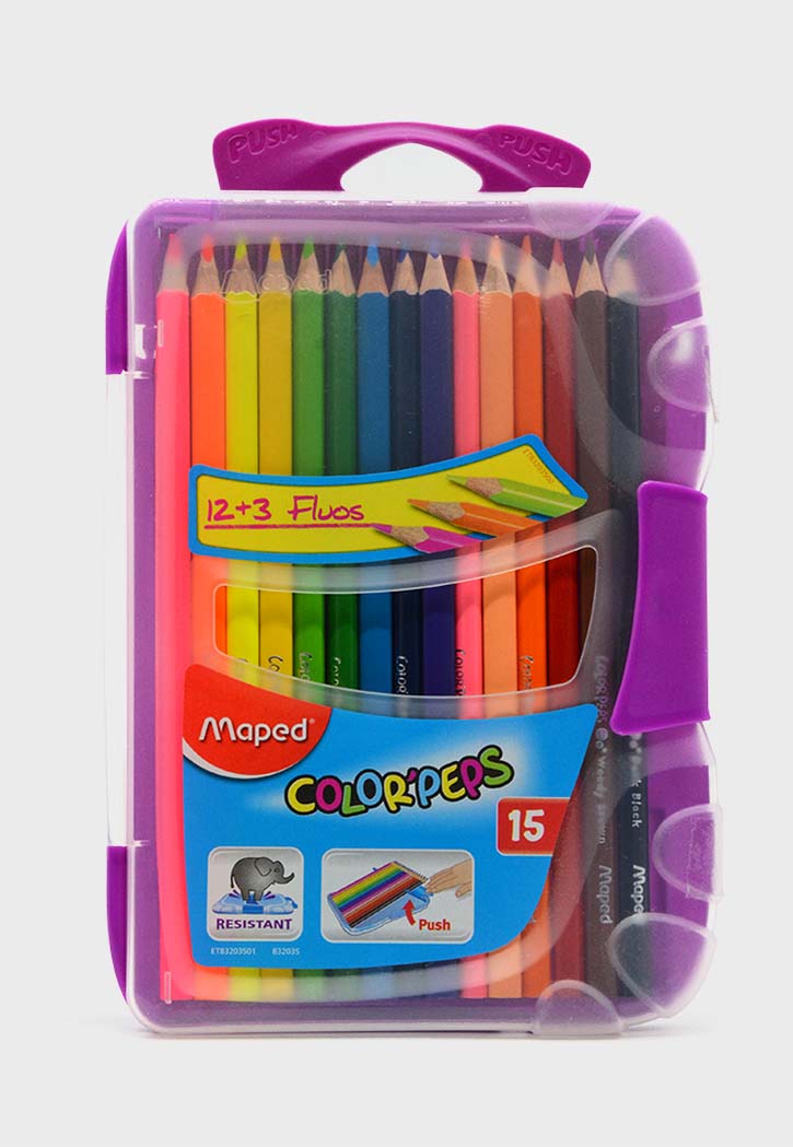 Maped Color Peps Pencils 12+3 FluoPeps