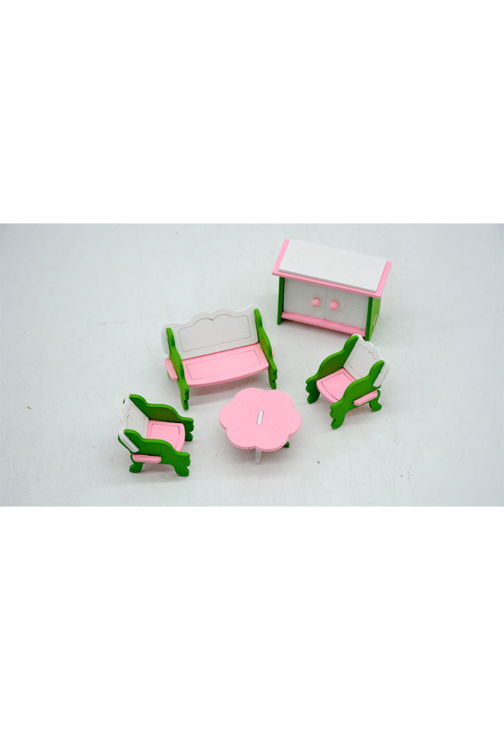 SBC CRAFT WOODEN FURNITURE 4PCS IN BLISTER 7703-036