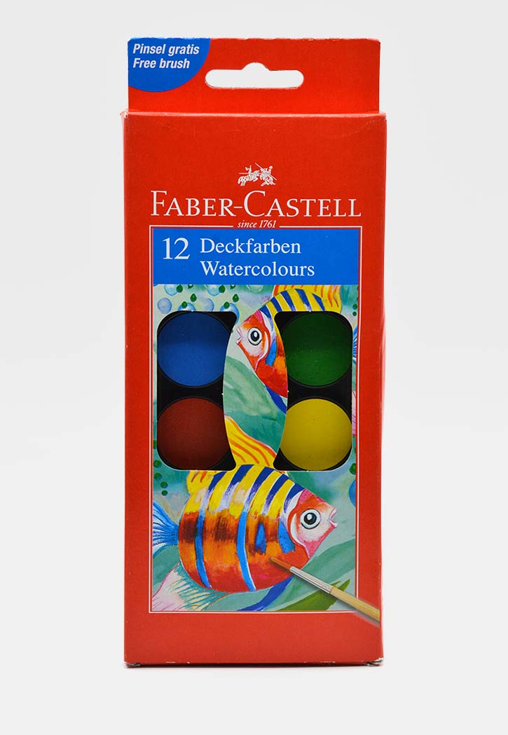 Faber Castell - Water Colors Set 30MM Set 12PCS With Brush