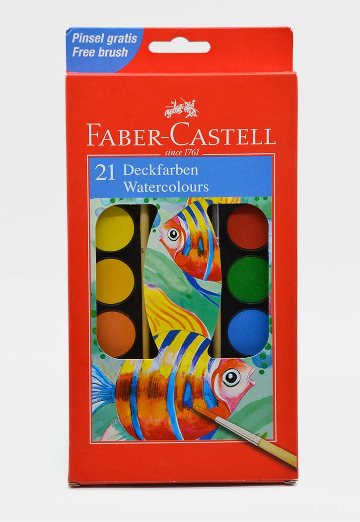 Faber Castell - Water Colors 30MM Set 21PCS With Brush