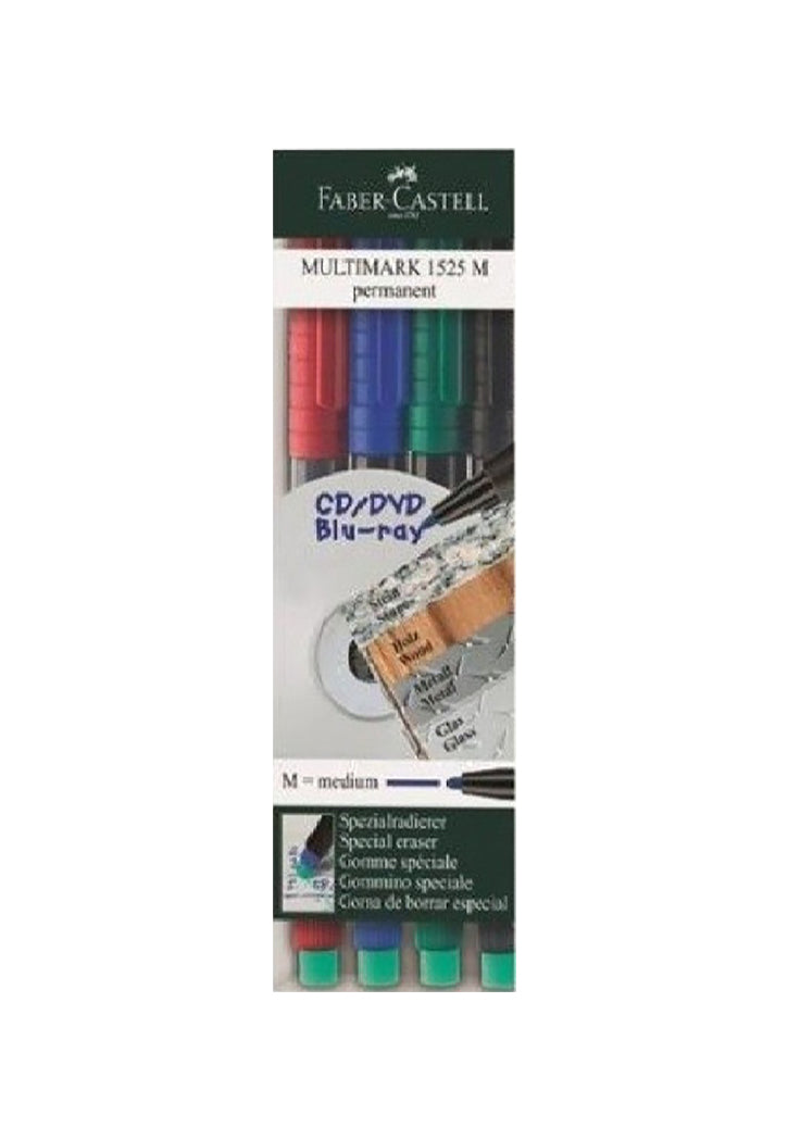 Faber Castell - Multimark Medium Permanent Marker 4PCS