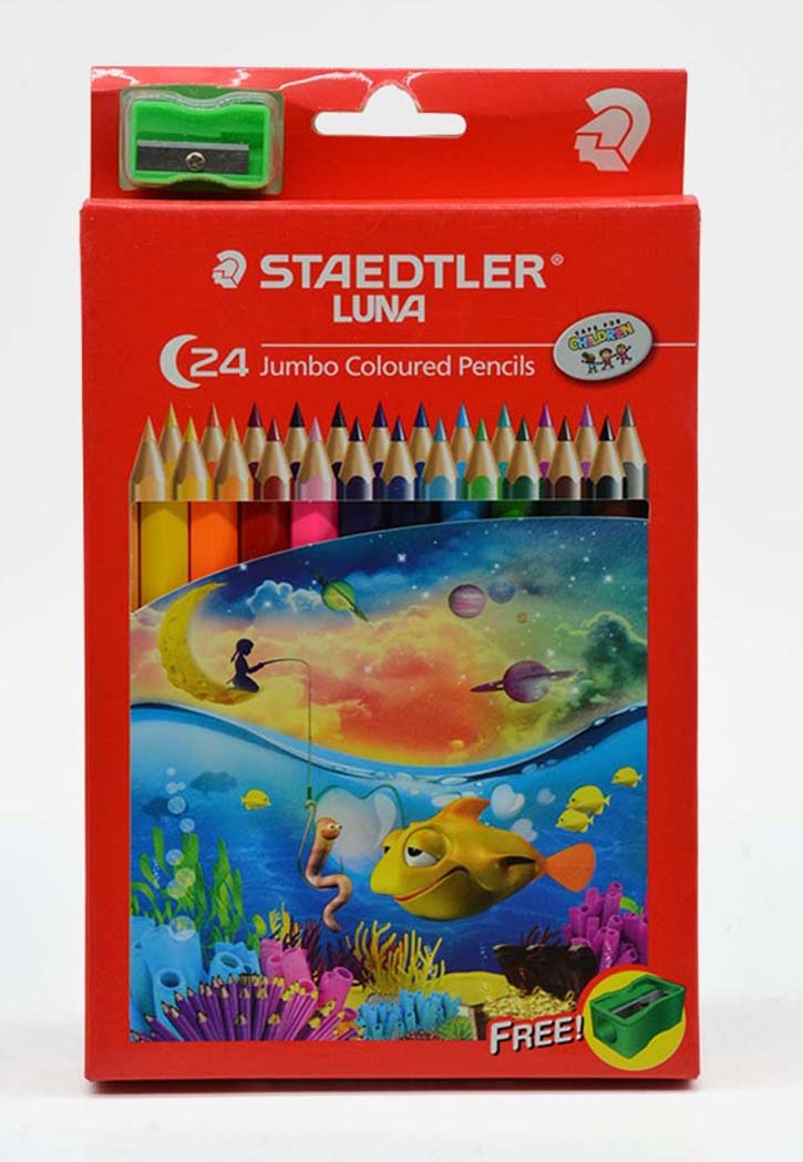 Staedtler - 24 Luna Jumbo Colored Pencils With Sharpener