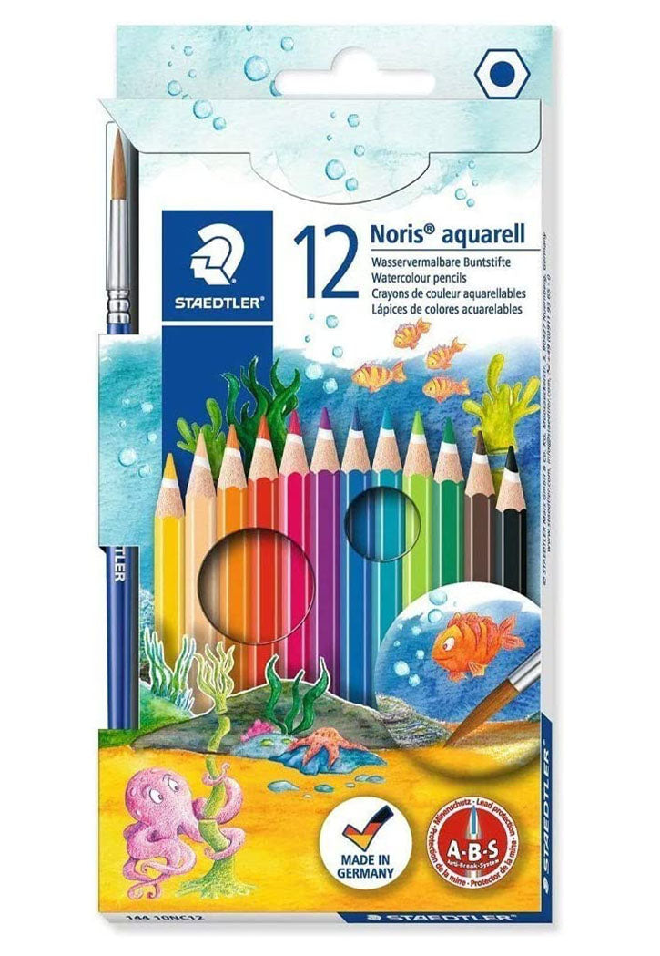 Staedtler - 12 Watercolor Pencils With Watercolor Brush