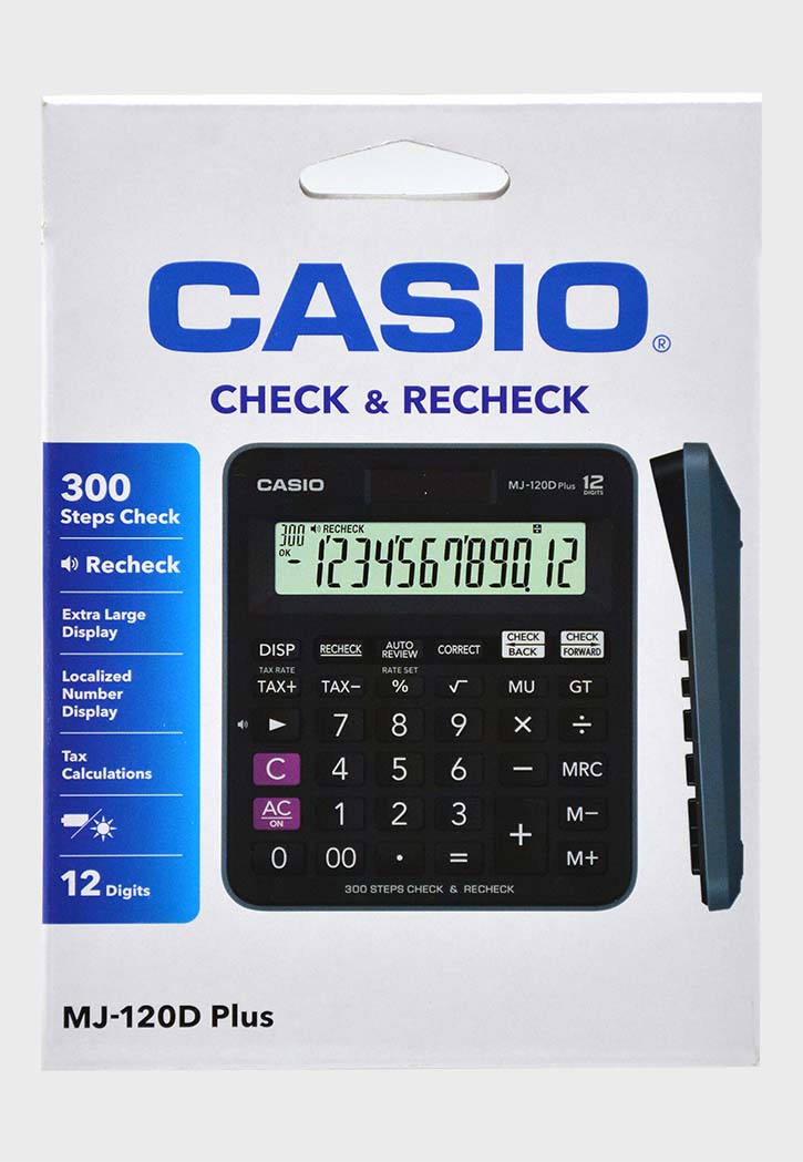 الة حاسبة كاسيو Casio - Check And Recheck Calculator MJ-120D Plus