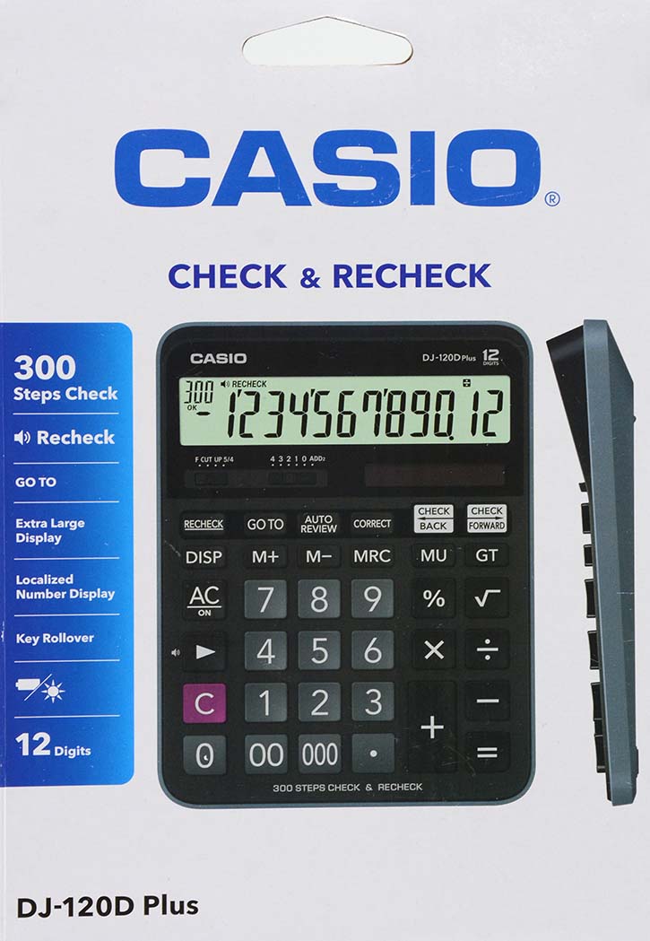 الة حاسبة كاسيو Casio - Check And Recheck Calculator DJ-120D Plus