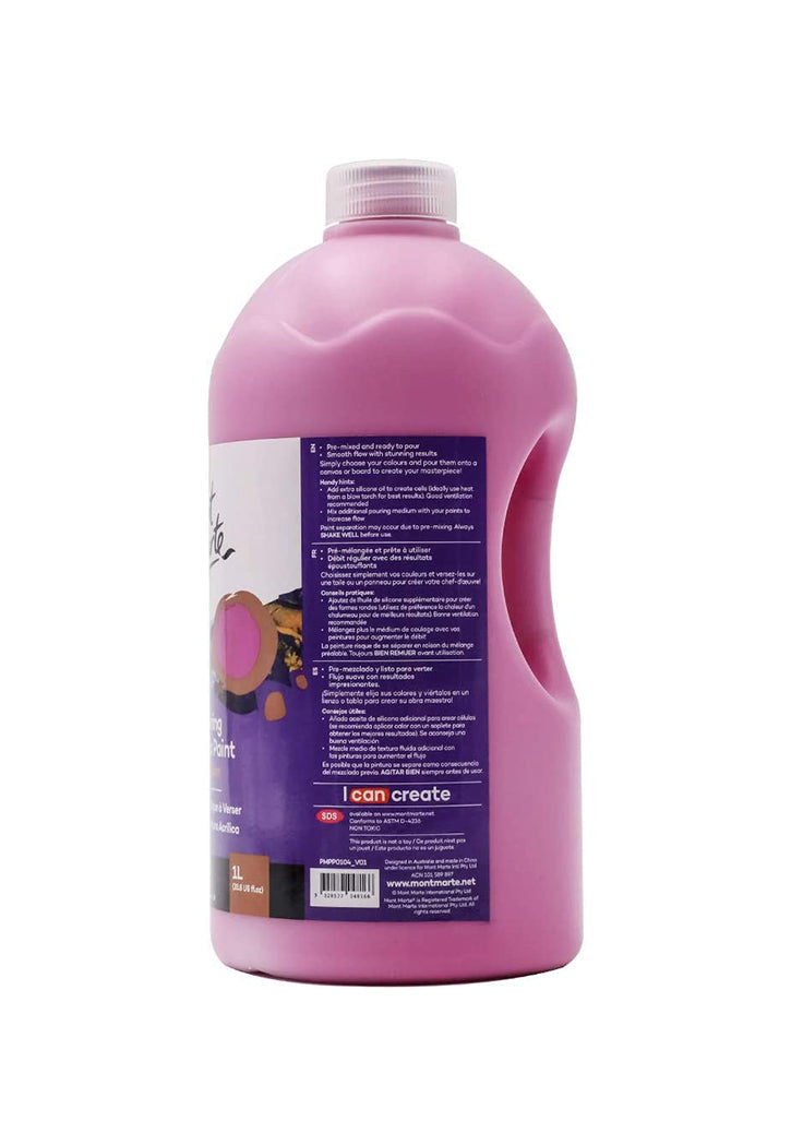 MONT MARTE PREMIUM POURING ACRYLIC PAINT 1L-MAGENTA