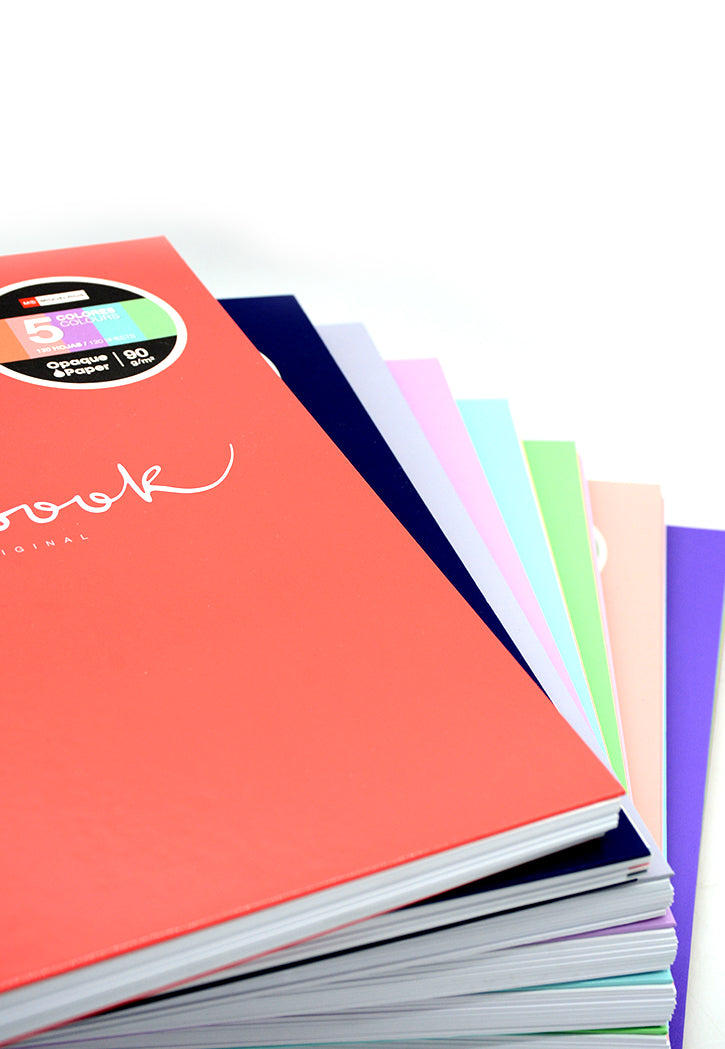 دفتر 5 مواضيع MIQUELRIUS MR-5 HARD COVER SPIRAL A4 90G 120SHT 1LINE NOTEBOOK-EMOTIONS CORAL