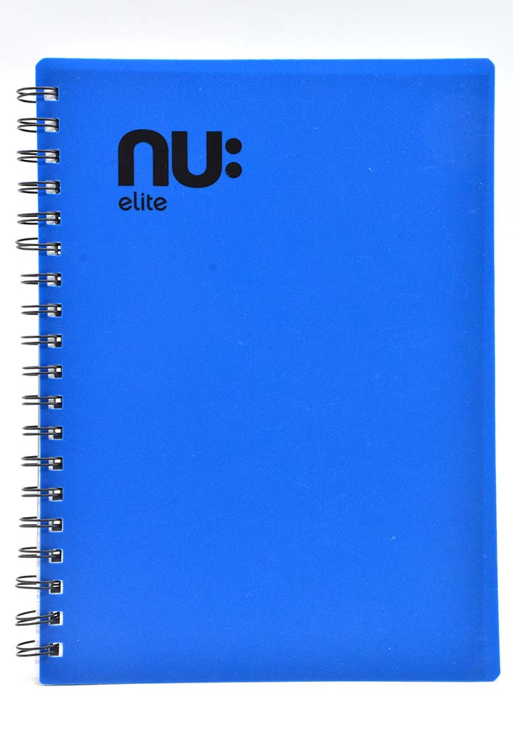 Nu Elite - Plastic Cover Spiral Notebook (Blue)