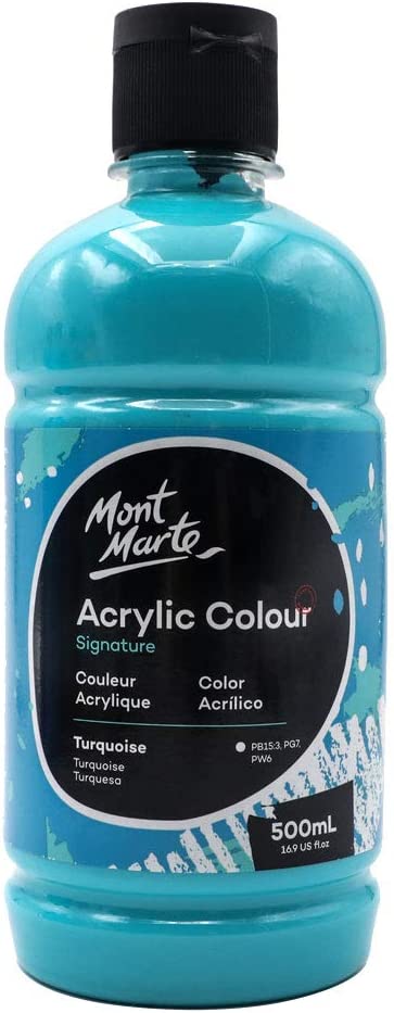 MONT MARTE ACRYLIC COLOUR 500ML-TURQUIOSE