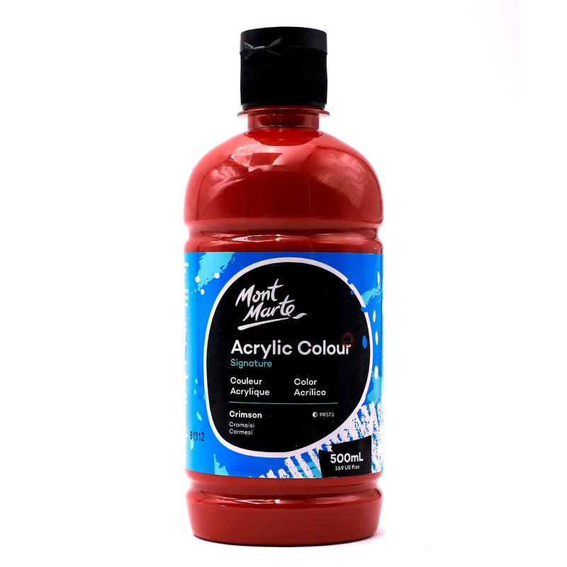 MONT MARTE ACRYLIC COLOUR 500ML-BRILLIANT RED