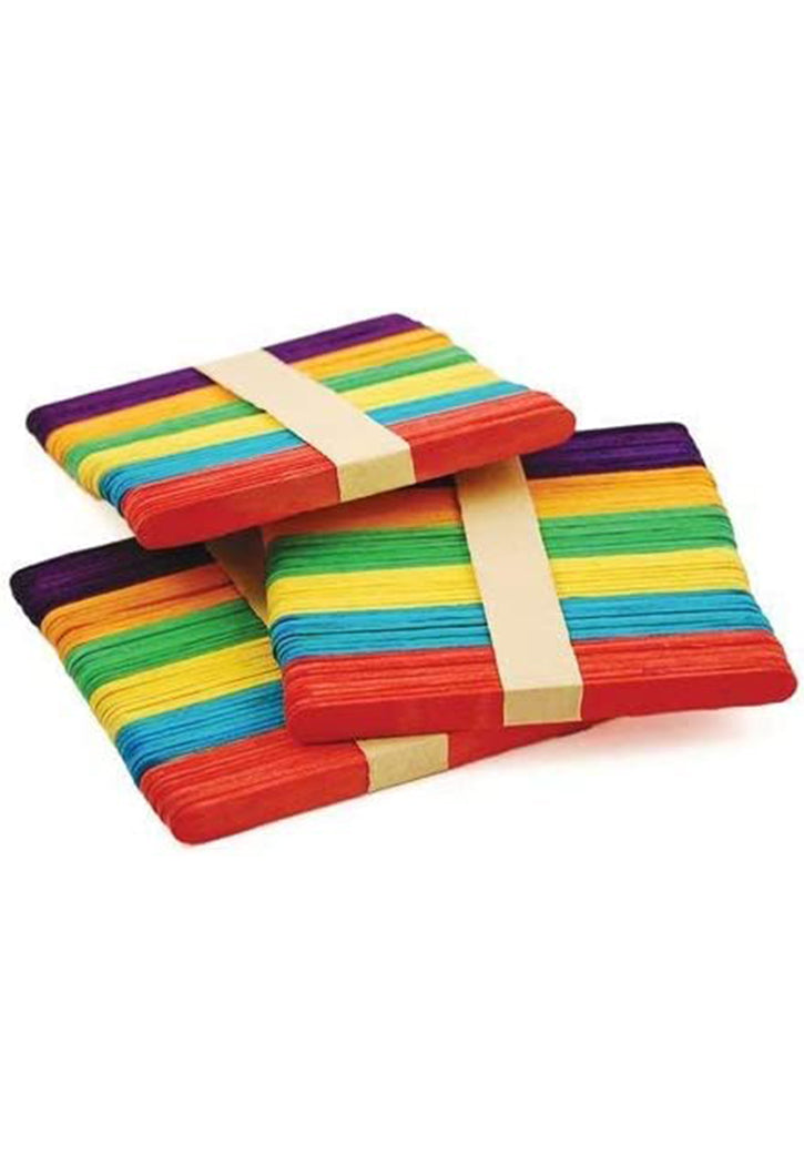 CRAFT WOODEN STICK COLOR 50PCS/PKT 110MM