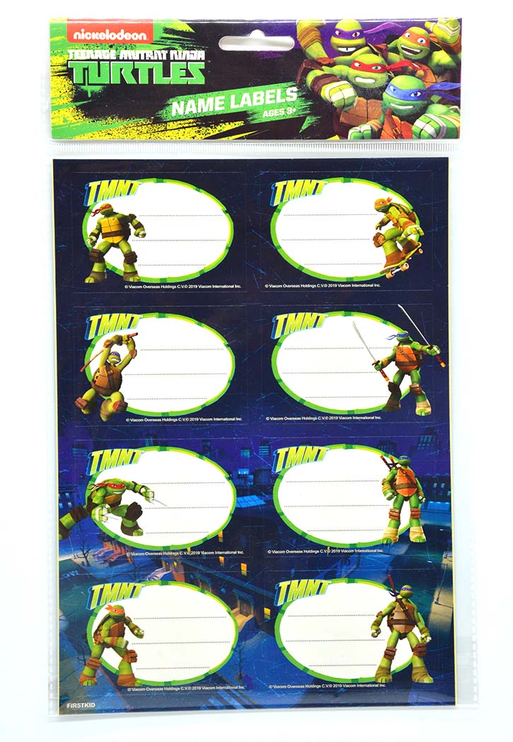 Ninja Turtles - School Name Labels