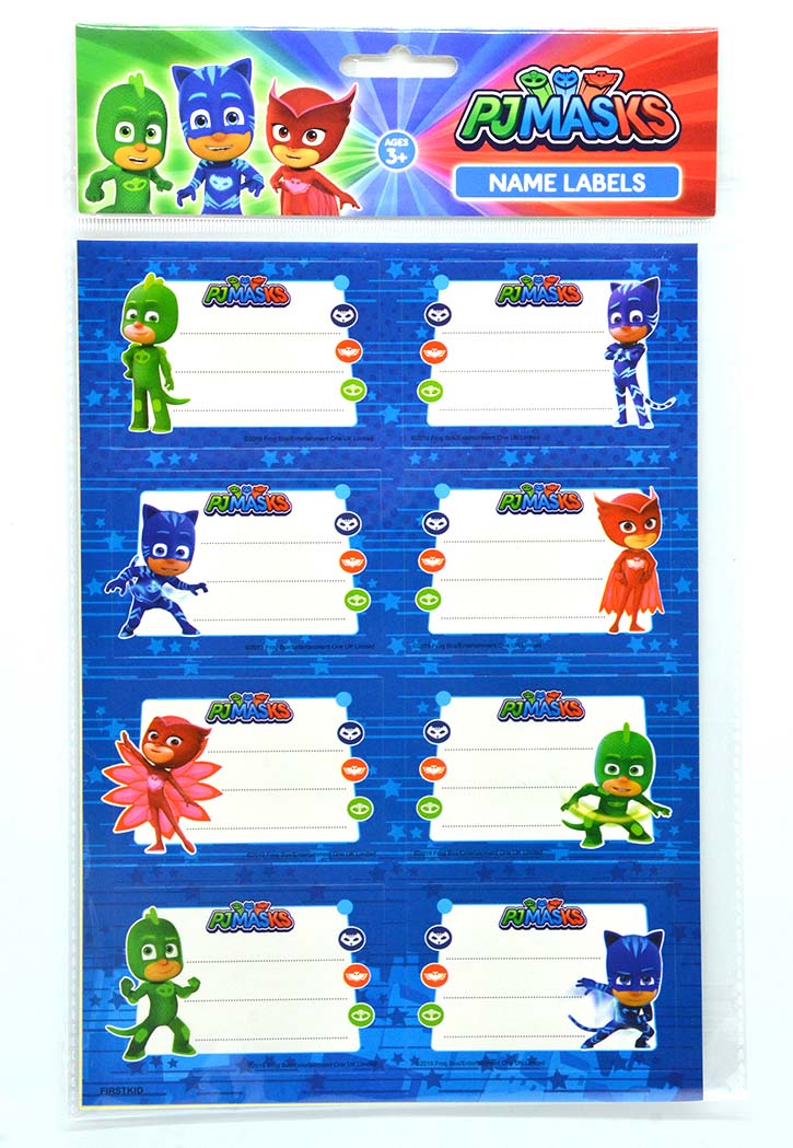 Pj Masks - School Name Labels