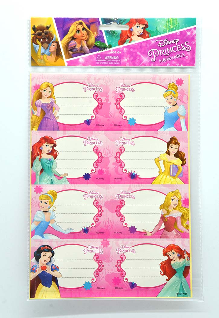 Disney Princess - Name Labels Stickers