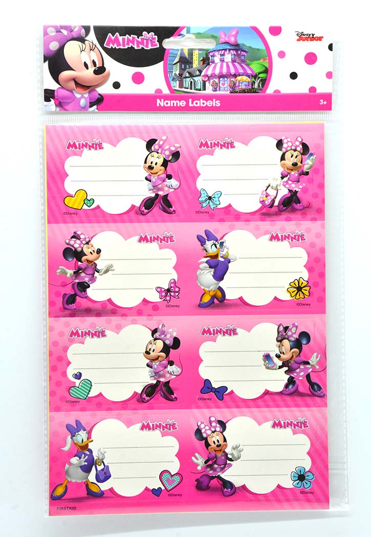 Minnie Mouse - Name Labels Stickers