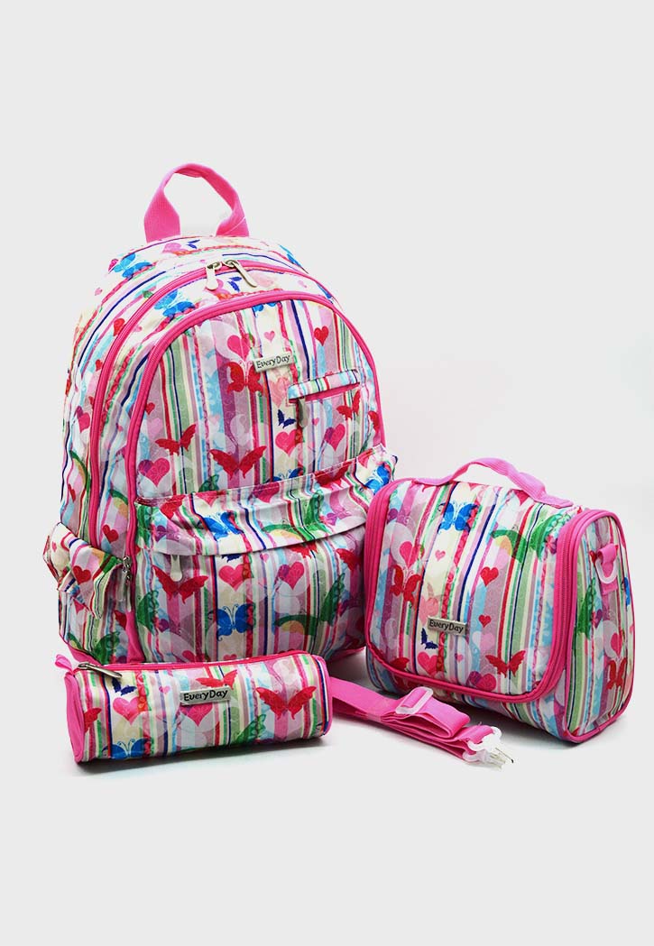 Everyday - School Backpack 18' With Lunch Bag & Pencil Case