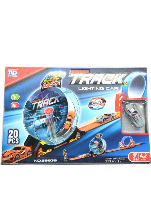 POWER TRACK LIGHTNING CAR W/LIGHT AND SOUNDS 20PCS