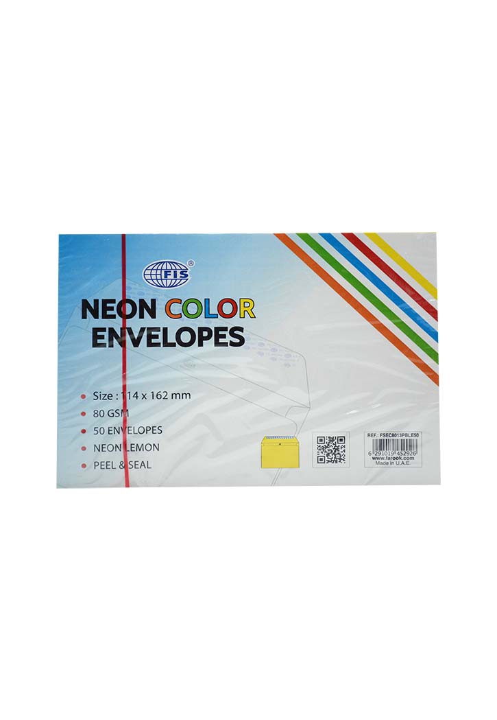 FIS - Neon Color Envelope 114x162MM (Yellow)