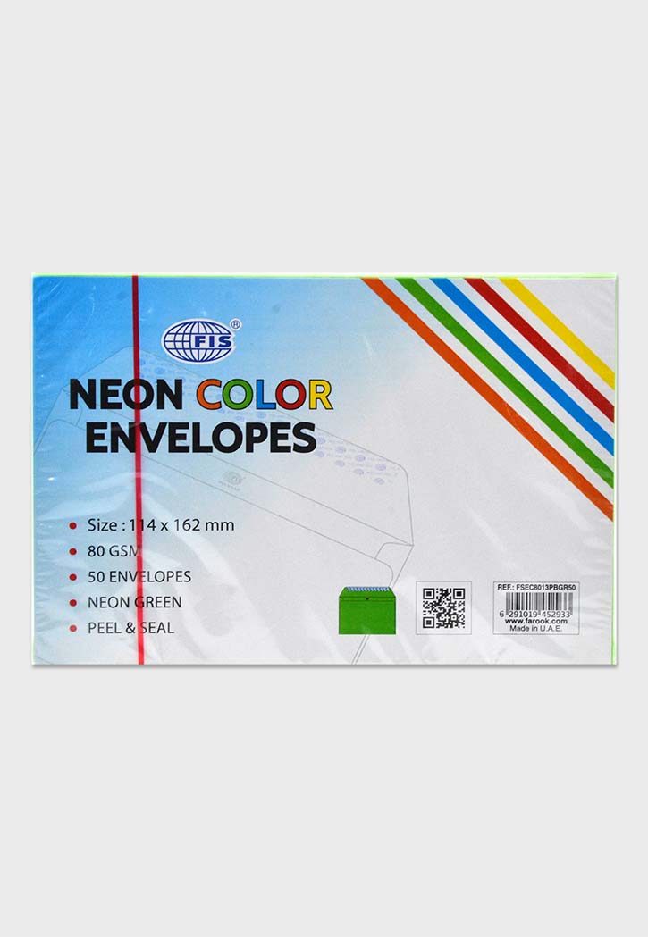 FIS - Neon Color Envelope 114x162MM (Green)