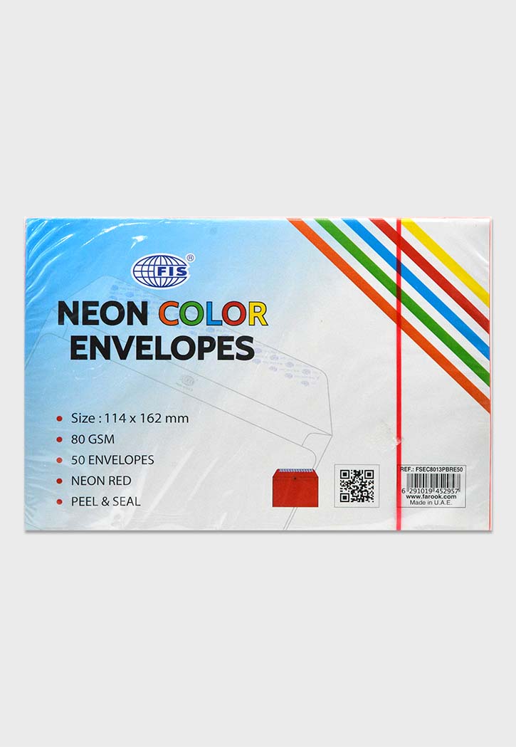 FIS - Neon Color Envelope 114x162MM (Red)