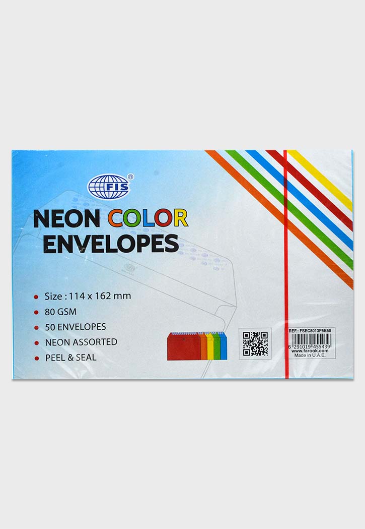 FIS - Neon 5 Colors Envelopes 114x162MM