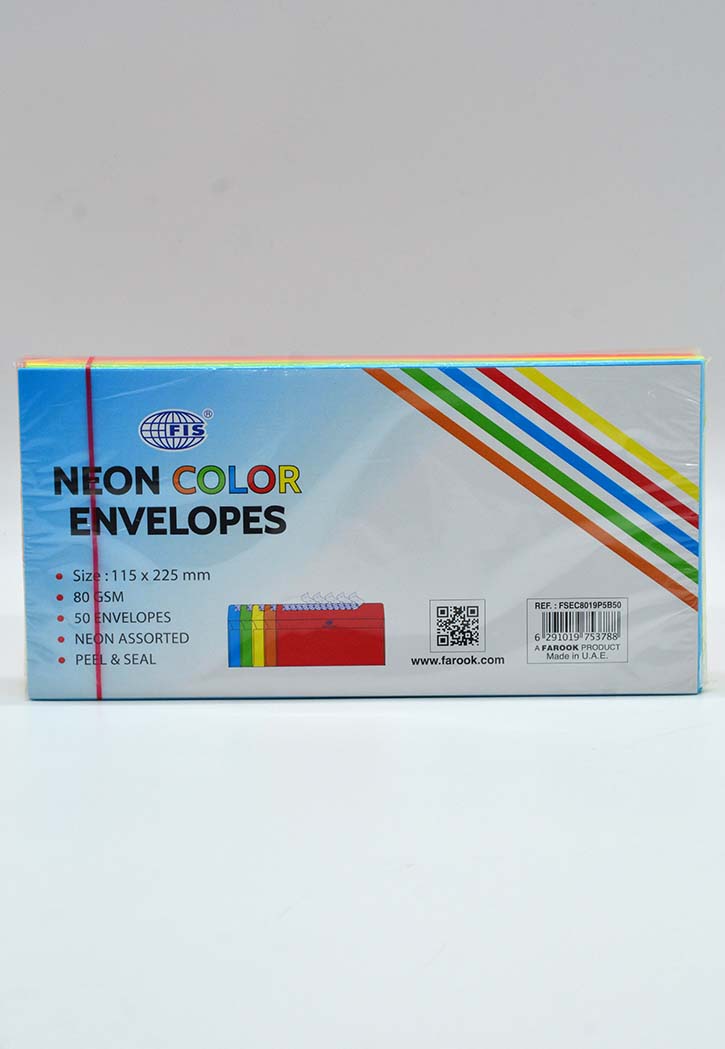 FIS - Neon 5 Colors Envelope 115x225MM