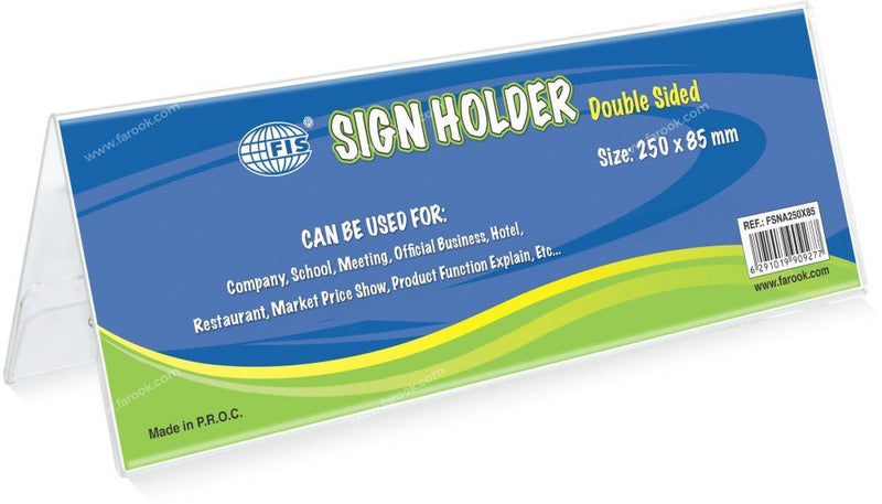 FIS - Sign Holders Double Sided 250 x 85 mm