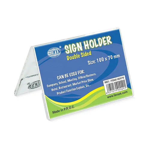 FIS - Sign Holders Double Sided 100 x 70mm