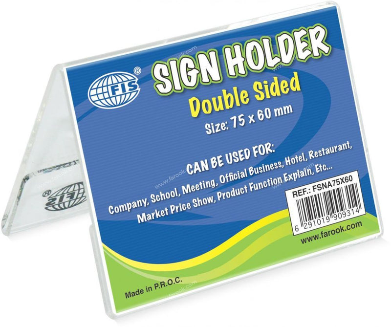 FIS - Sign Holders Double Sided 75 x 60 mm