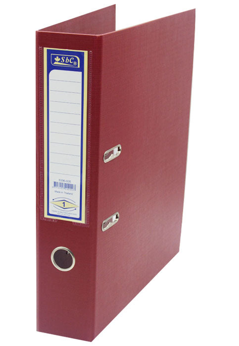 ملف بلاستيكي _ 2 خرم - خمري SBC LEVER ARCH FILE 3" BURGANDY