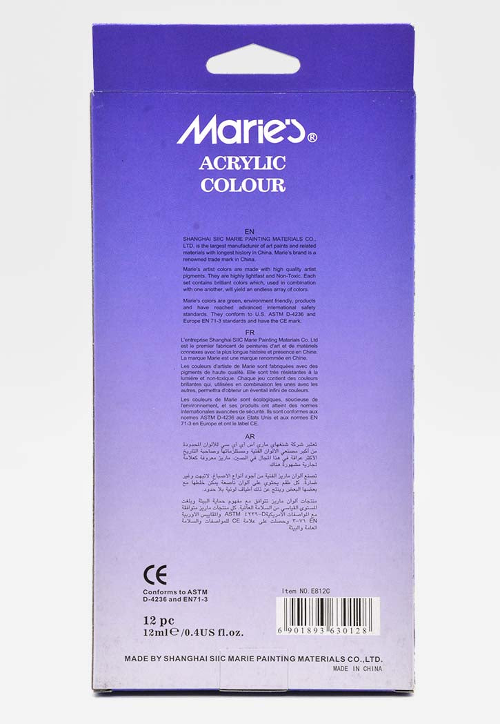 Maries - Acrylic Color Set 12x12ML